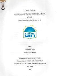 Image of Laporan Akhir Pengenalan Lapangan Persekolahan II (PLP) II