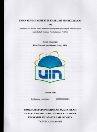 Image of Ujian Tengah Semester Ecaluasi Pembelajaran PAI : Makalah Ini Disusun untuk Memenuhi Penugasan Ujian Tengah Semester Pada Mata Kuliah Evaluasi Pembelajaran PAI 5A